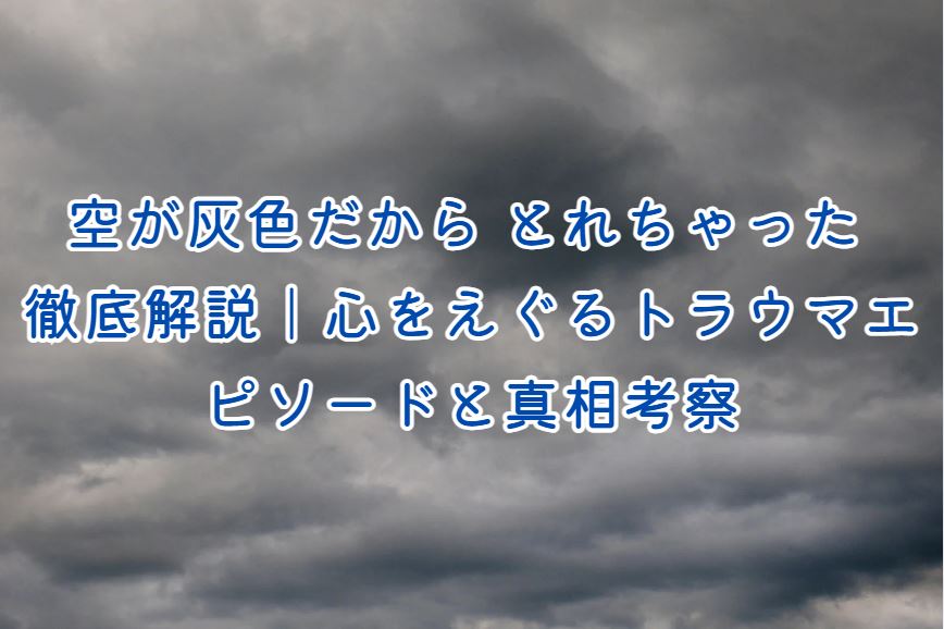空が灰色だから とれちゃった